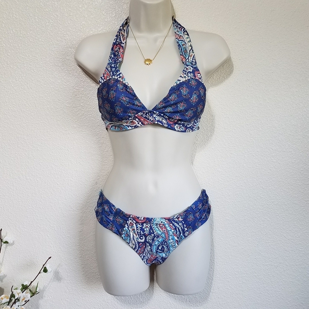 Lucky Brand Swimwear Paisley Bikini Set